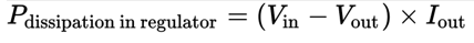 dispación de potencia en el regulador